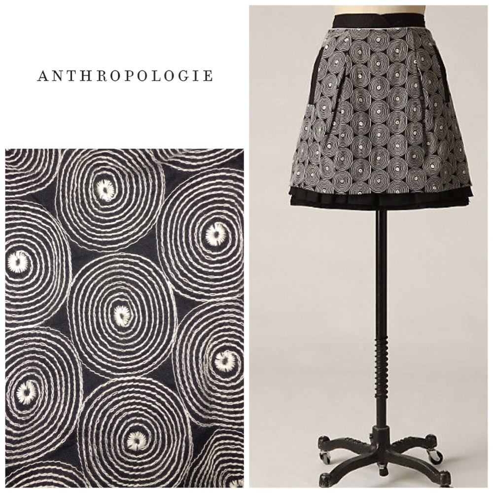 Anthropologie Whorl-and-twirl skirt